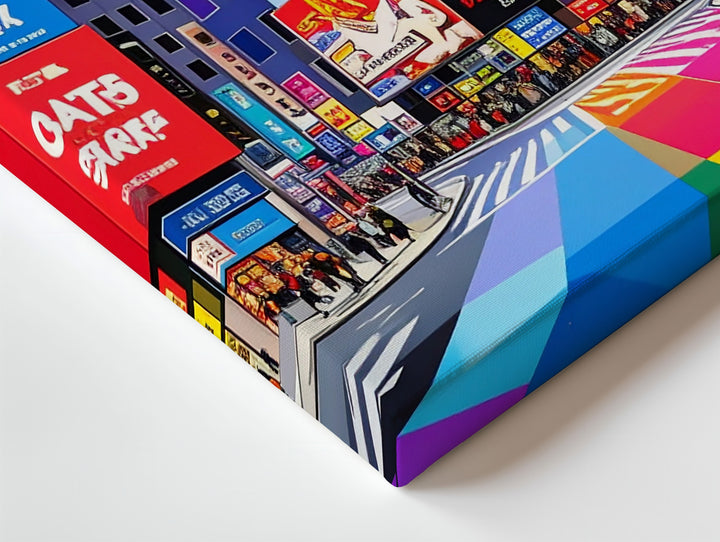 Pop Art Times Square Canvas – Vibrant NYC Cityscape with Neon Signs - Gifitto