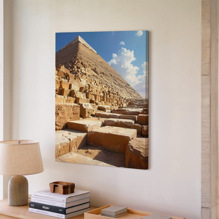 Great Pyramid of Giza Canvas – Realistic Photograph of Ancient Egyptian Grandeur - Gifitto