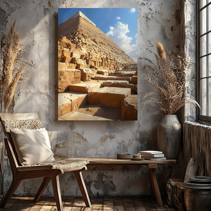Great Pyramid of Giza Canvas – Realistic Photograph of Ancient Egyptian Grandeur - Gifitto