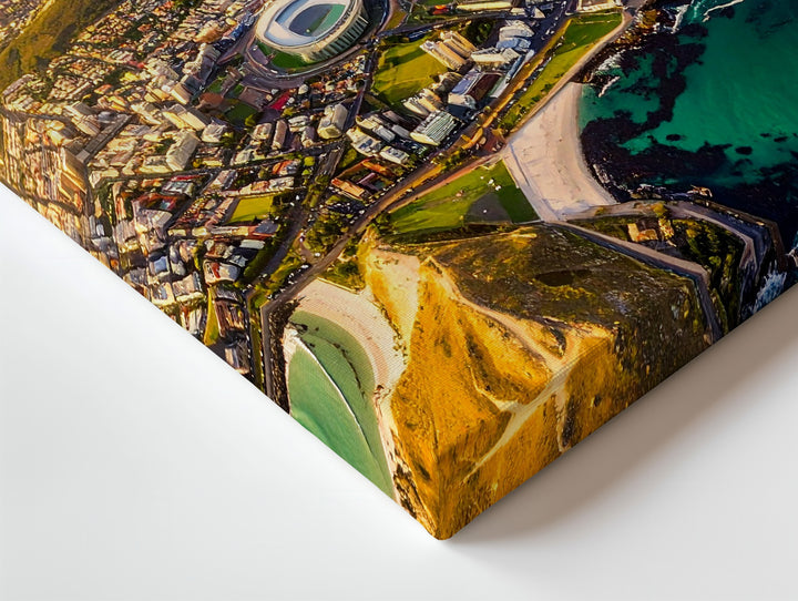 Cape Town Aerial Canvas – Table Mountain & Coastal Cityscape - Gifitto