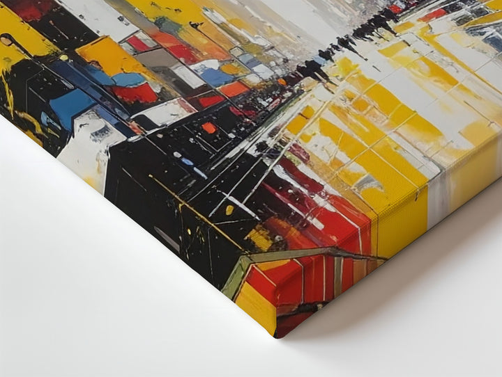 Urban Pulse Canvas – Abstract City Street with Bold Brushstrokes - Gifitto