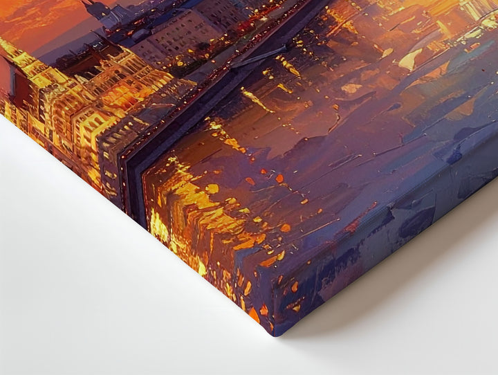 Twilight Parliament Canvas – Dramatic Riverfront Sunset in Budapest - Gifitto