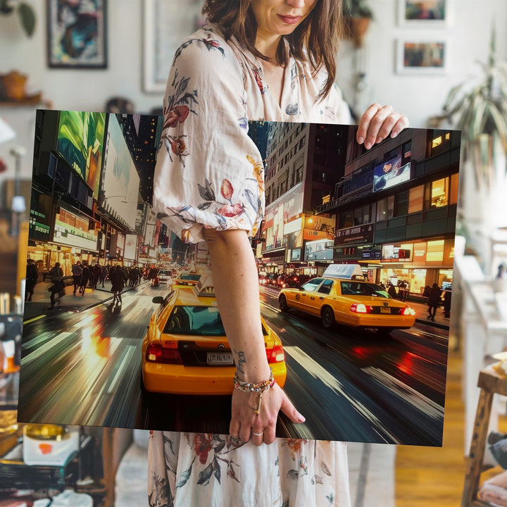 Neon Speed City Canvas – Motion Blur Urban Night Wall Art - Gifitto