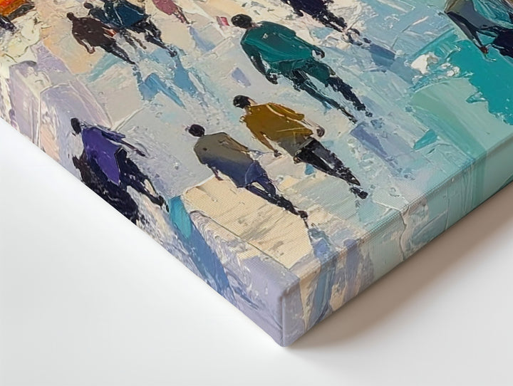 Urban Rhythm Canvas – Impressionistic City Street Scene Wall Art - Gifitto