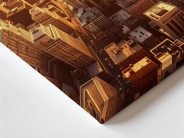 Golden Hour Cityscape Canvas – Aerial Modern & Gothic Architecture Art - Gifitto