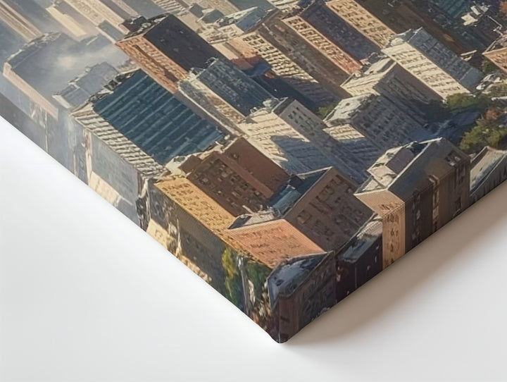 Misty Morning Cityscape Canvas – Serene Modern Skyline Wall Art - Gifitto