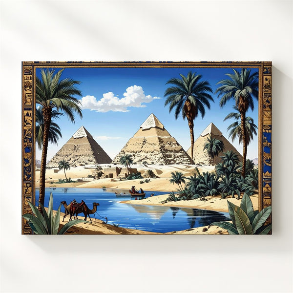 Egyptian Pyramids Tapestry Canvas – Classical Ancient Egypt Wall Art - Gifitto