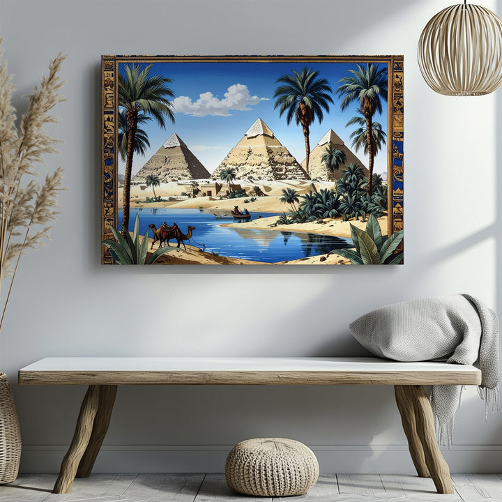 Egyptian Pyramids Tapestry Canvas – Classical Ancient Egypt Wall Art - Gifitto