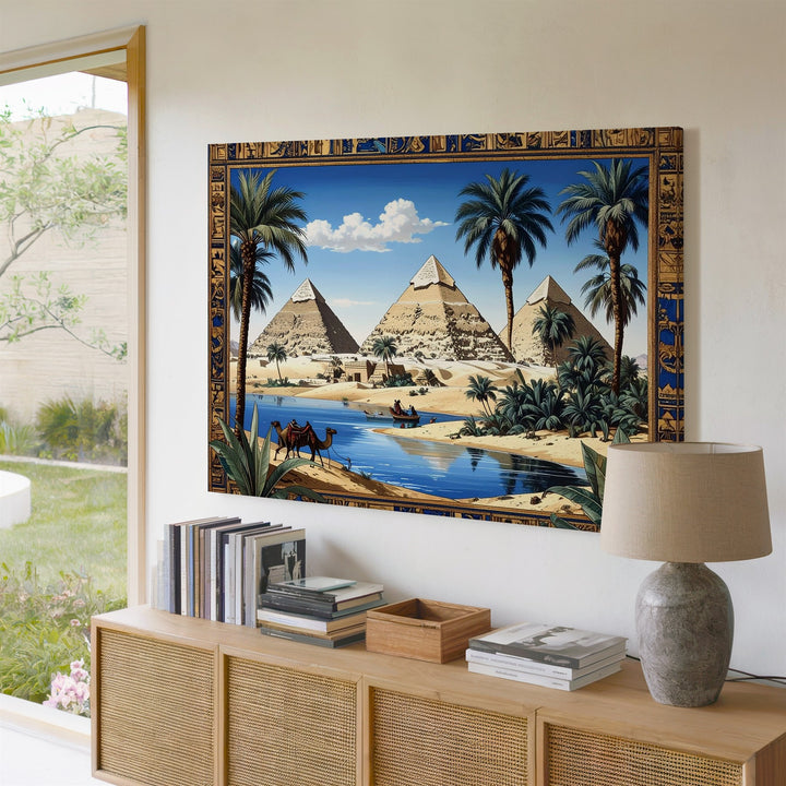 Egyptian Pyramids Tapestry Canvas – Classical Ancient Egypt Wall Art - Gifitto