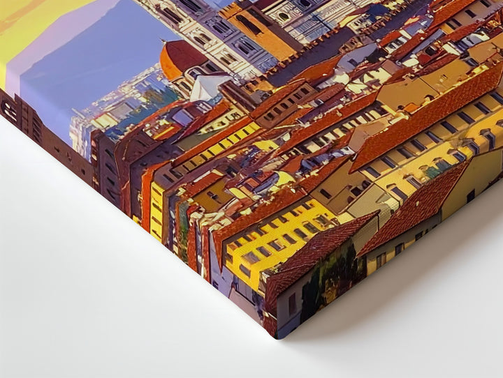 Florence Sunset Canvas – Romantic Duomo & Renaissance Cityscape Art - Gifitto