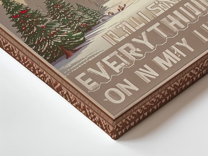 Funny Pixel Christmas Canvas – “All I Want” Retro Knit-Inspired Holiday Art - Gifitto