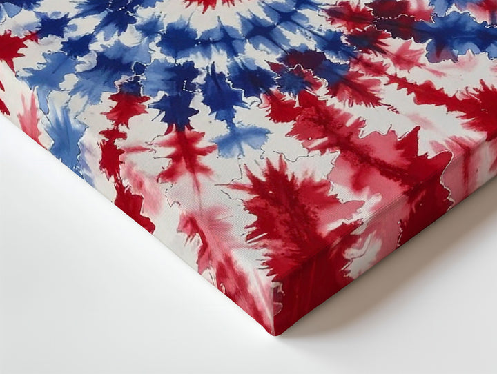 Red White & Blue Tie-Dye Canvas – Spiral Americana Retro Vibe - Gifitto