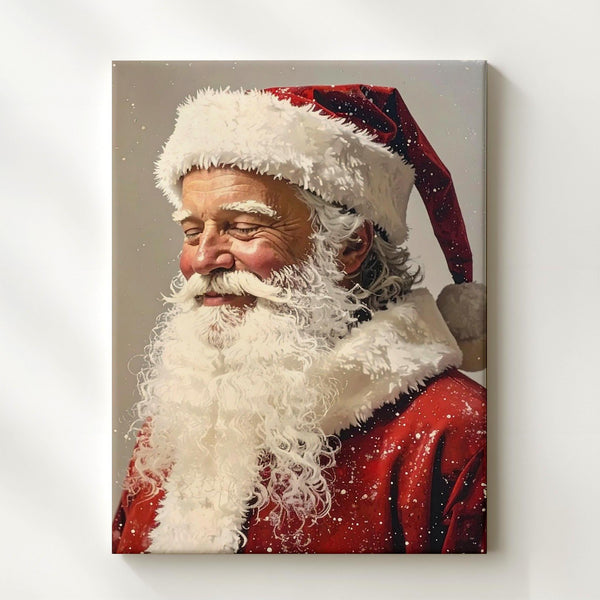 Classic Santa Profile Canvas – Nostalgic Christmas Portrait Wall Art - Gifitto