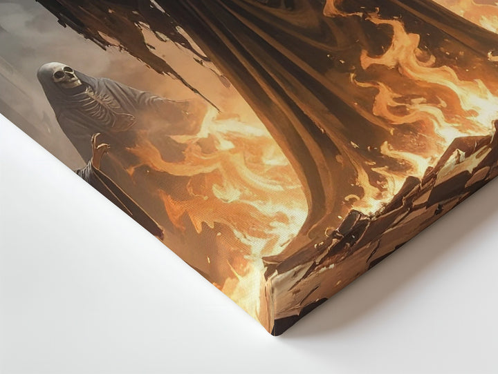 Necromancer Summoning Canvas – Dark Ritual Fantasy Halloween Art - Gifitto