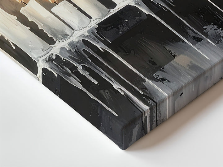 Ceremonial Candle Row Canvas – Gothic Flame and Wax Ritual Wall Art - Gifitto