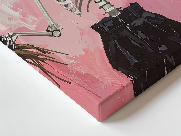 Dancing Skeleton Canvas – Rose-Wielding Spirit in Festive Flair - Gifitto