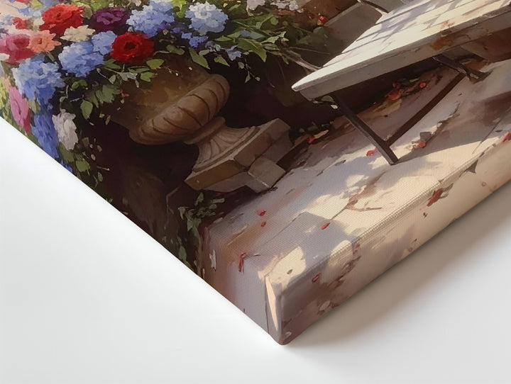 Patriotic Garden Canvas – American Flags, Summer Blooms & Rustic Charm - Gifitto