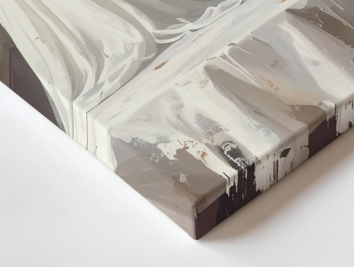 Ghost & Cat Companions Canvas – Vintage Halloween Scene with Haunted Charm - Gifitto