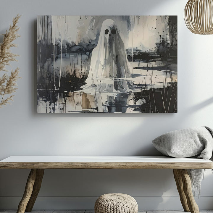 Dissolving Ghost Canvas – Surreal Reflections of Memory and Decay - Gifitto