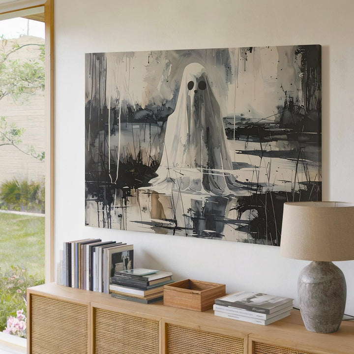 Dissolving Ghost Canvas – Surreal Reflections of Memory and Decay - Gifitto