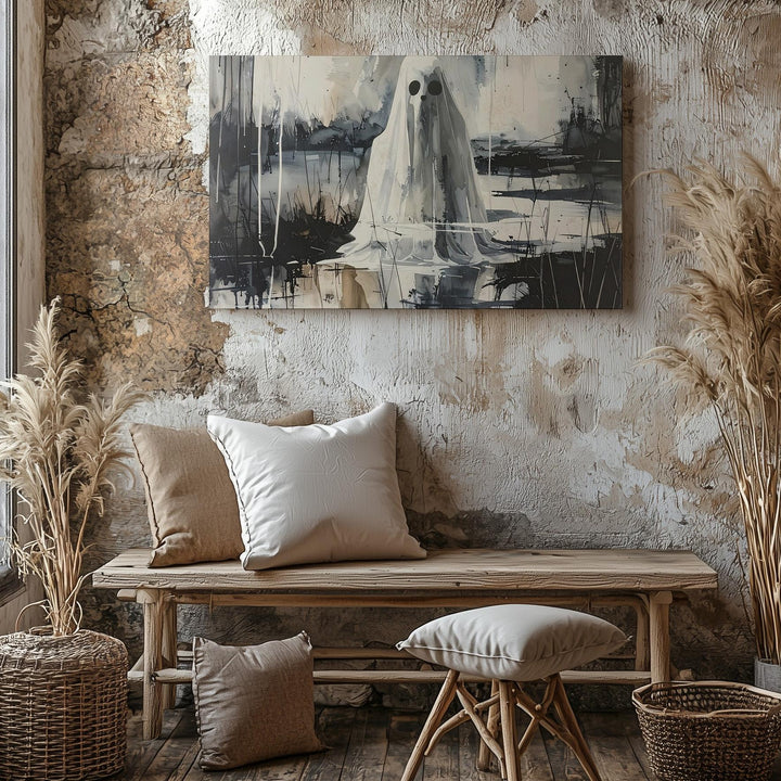 Dissolving Ghost Canvas – Surreal Reflections of Memory and Decay - Gifitto