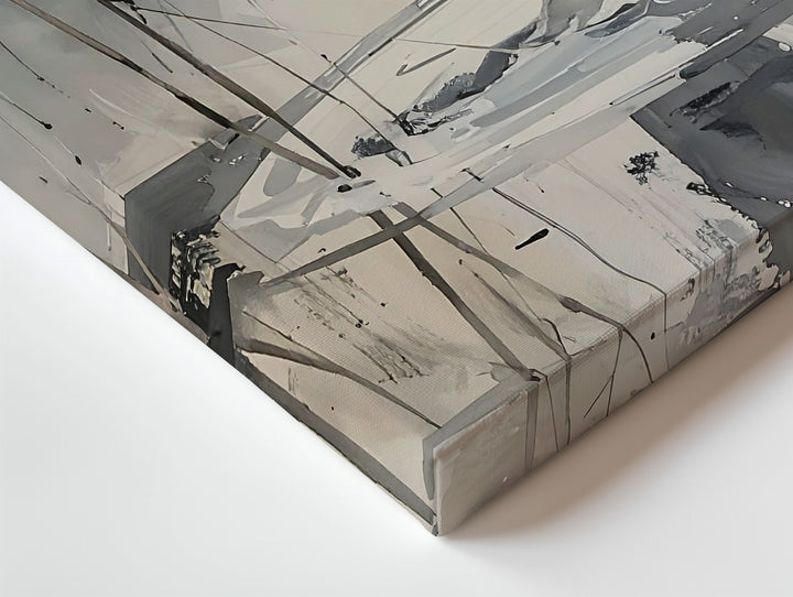 Silent Watcher Canvas – Ghostly Reflection in Abstract Marsh - Gifitto