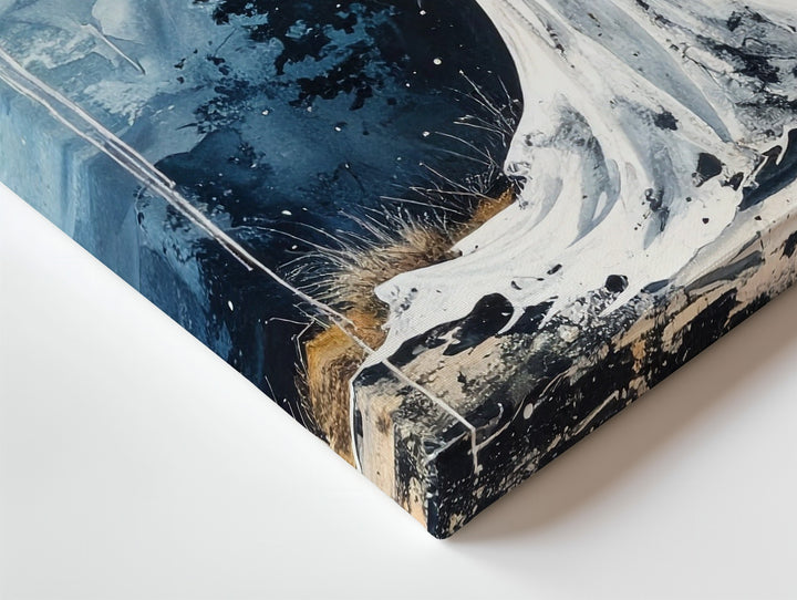 Ghost at the Forest Doorway Canvas – Melancholic Gothic Halloween Art - Gifitto