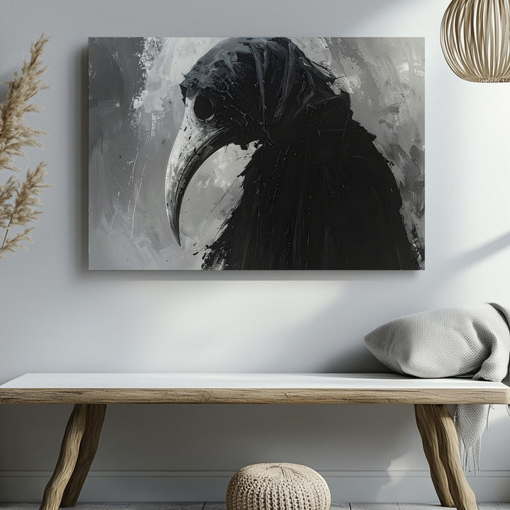 Plague Doctor Spirit Canvas – Grim Apocalyptic Horror Wall Art - Gifitto