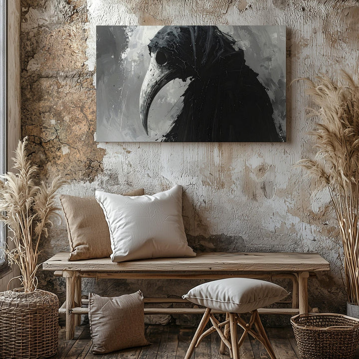 Plague Doctor Spirit Canvas – Grim Apocalyptic Horror Wall Art - Gifitto