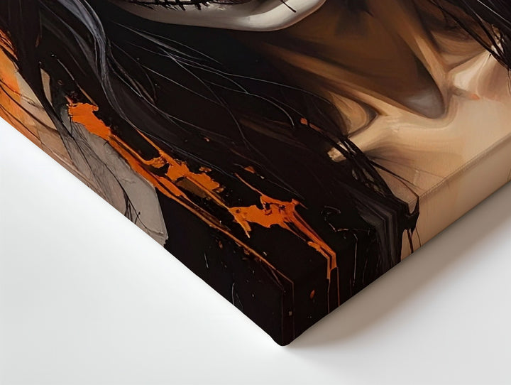 Haunting Witch Portrait Canvas – Gothic Day of the Dead Halloween Art - Gifitto