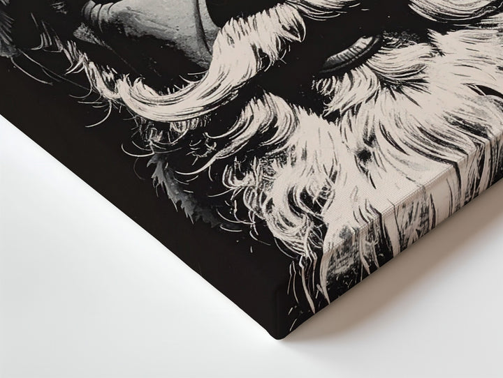 Retro Santa “I Saw That” Canvas – Funny Black & White Holiday Wall Art - Gifitto