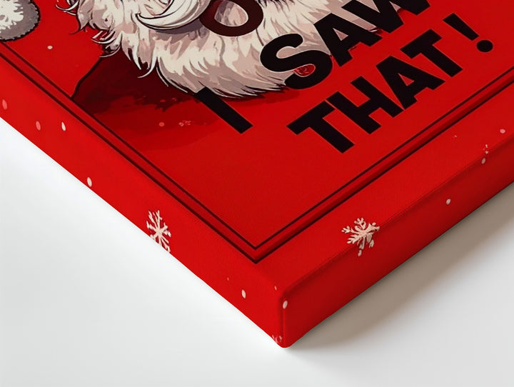 Funny Santa “OOH, I SAW THAT!” Canvas – Comic-Style Christmas Wall Art - Gifitto