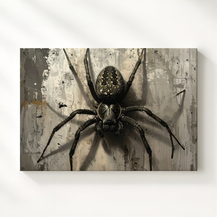 Lurking Spider Canvas – Hyperrealistic Gothic Wall Art of Fear and Tension - Gifitto