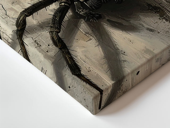 Lurking Spider Canvas – Hyperrealistic Gothic Wall Art of Fear and Tension - Gifitto