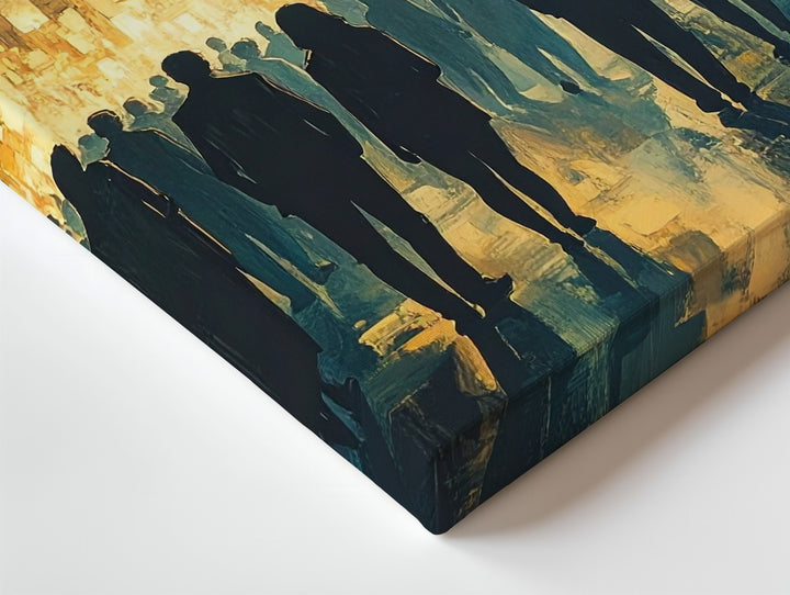 Lantern Vigil Canvas – Spiritual Crowd Silhouette with Floating Lights - Gifitto