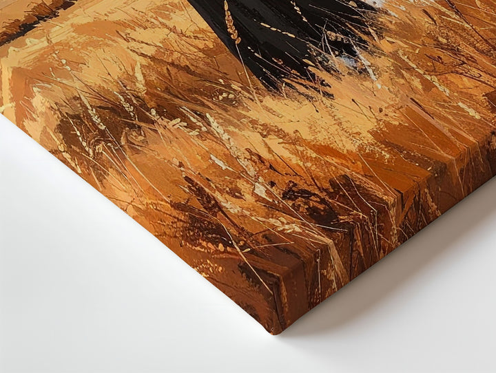 Ghost in Wheat Field Canvas – Peaceful Autumn Halloween Landscape Art - Gifitto