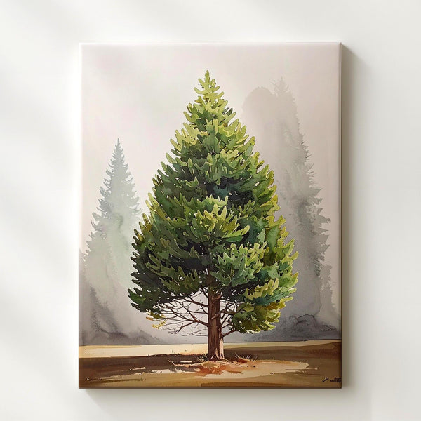 Abstract Watercolor Tree Canvas – Minimal Nature-Inspired Wall Art - Gifitto