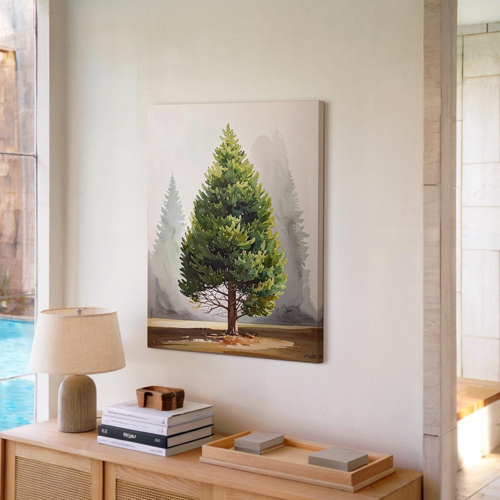 Abstract Watercolor Tree Canvas – Minimal Nature-Inspired Wall Art - Gifitto