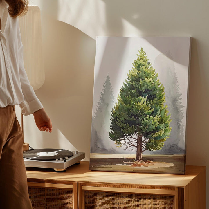 Abstract Watercolor Tree Canvas – Minimal Nature-Inspired Wall Art - Gifitto