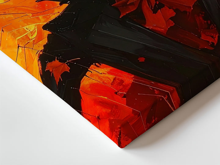 Wicked Skeleton in Red Canvas – Fiery Gothic Halloween Mischief Art - Gifitto