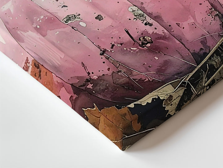 Fading Autumn Pumpkin Canvas – Pale Pink Gourd in Desaturated Field - Gifitto
