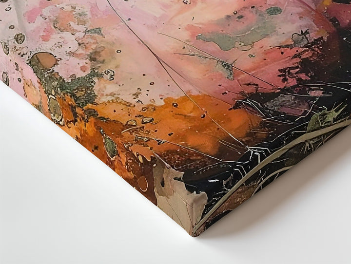 Moonlit Decay Pumpkin Canvas – Pale Pink Gourd in Autumn Fade - Gifitto