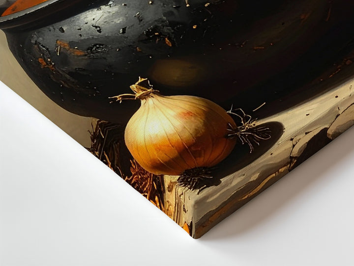 Witch’s Cauldron Canvas – Dark Magical Brewing Scene with Herbs & Smoke - Gifitto