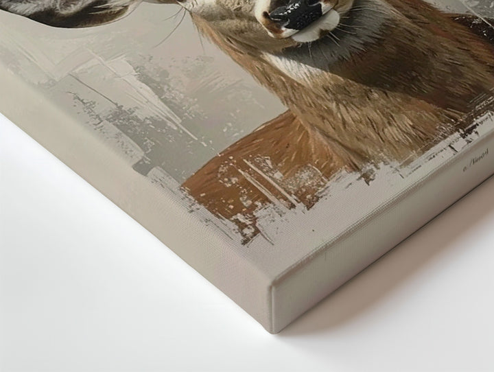 Realistic Deer Portrait Canvas – Winter Wildlife Wall Art with Holiday Warmth - Gifitto