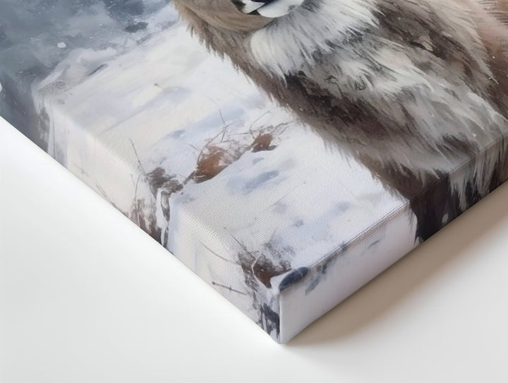Realistic Reindeer Portrait Canvas – Serene Christmas Wildlife Wall Art - Gifitto