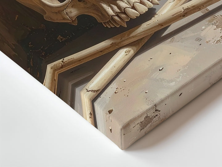 Skull & Crossbones Canvas – Realistic Symbol of Death and Mystery Wall Art - Gifitto
