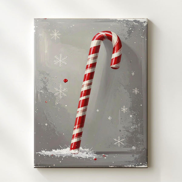 Red Cottage in Snowy Forest Canvas – Cozy Rural Christmas Wall Art - Gifitto