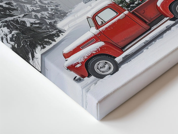 Striped Candy Cane Canvas – Minimalist Red & White Holiday Wall Art - Gifitto