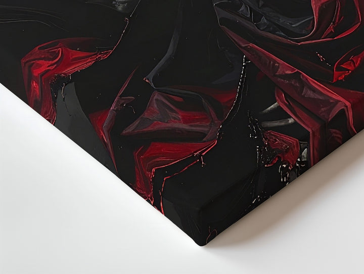 Undead Royalty Canvas – Regal Skeleton in Black Cloak with Red Satin Lining - Gifitto