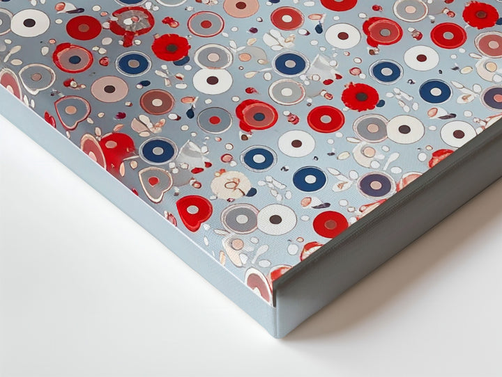 America the Beautiful Floral Pattern Canvas – Retro Patriotic Wall Art - Gifitto